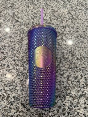 Starbucks Holographic Studded Cold Cup - Purple/Blue Shift